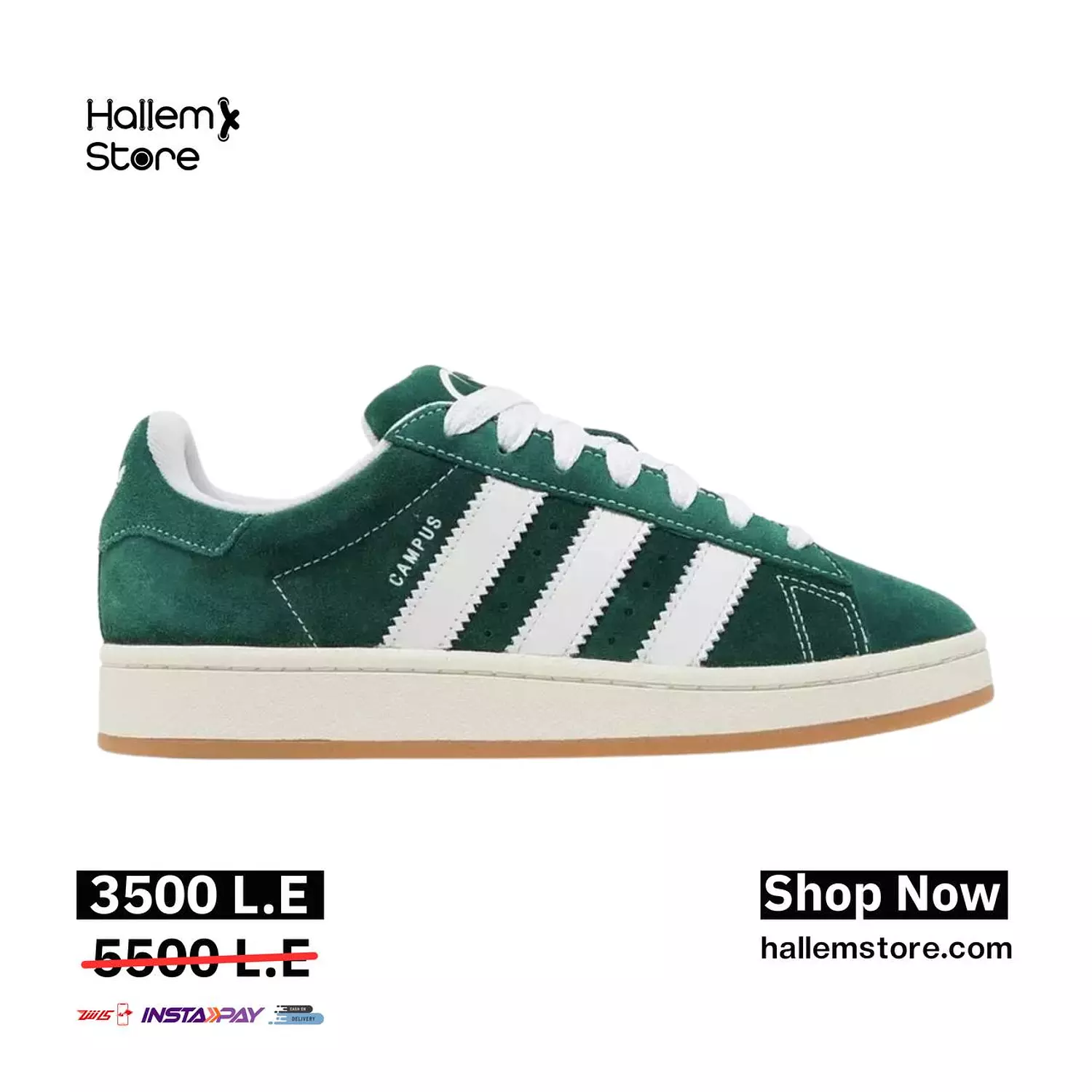 Campus 00s 'Dark Green Gum'