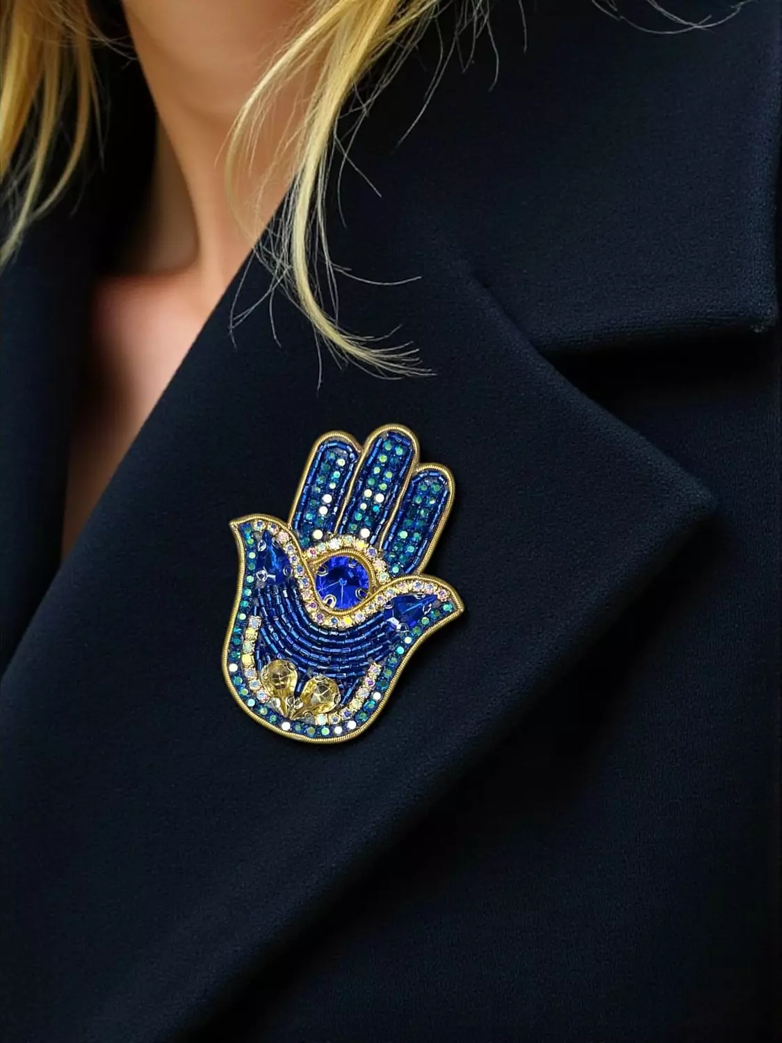 Blue Kaff Magnatic Brooch 1