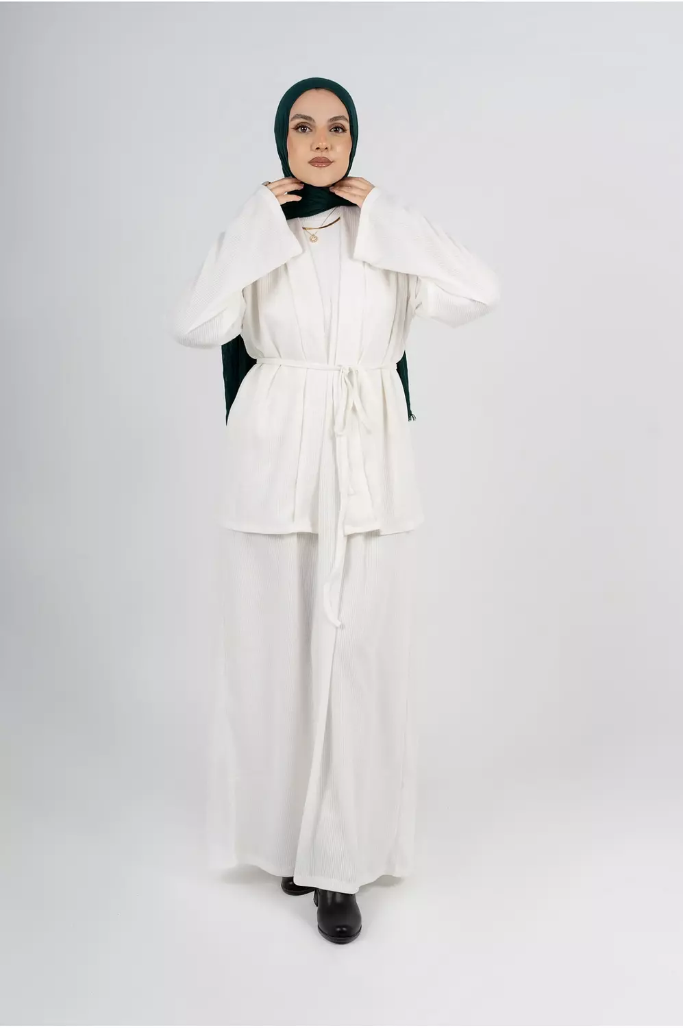 ARIA DRESS in White ( 2 piece ) image