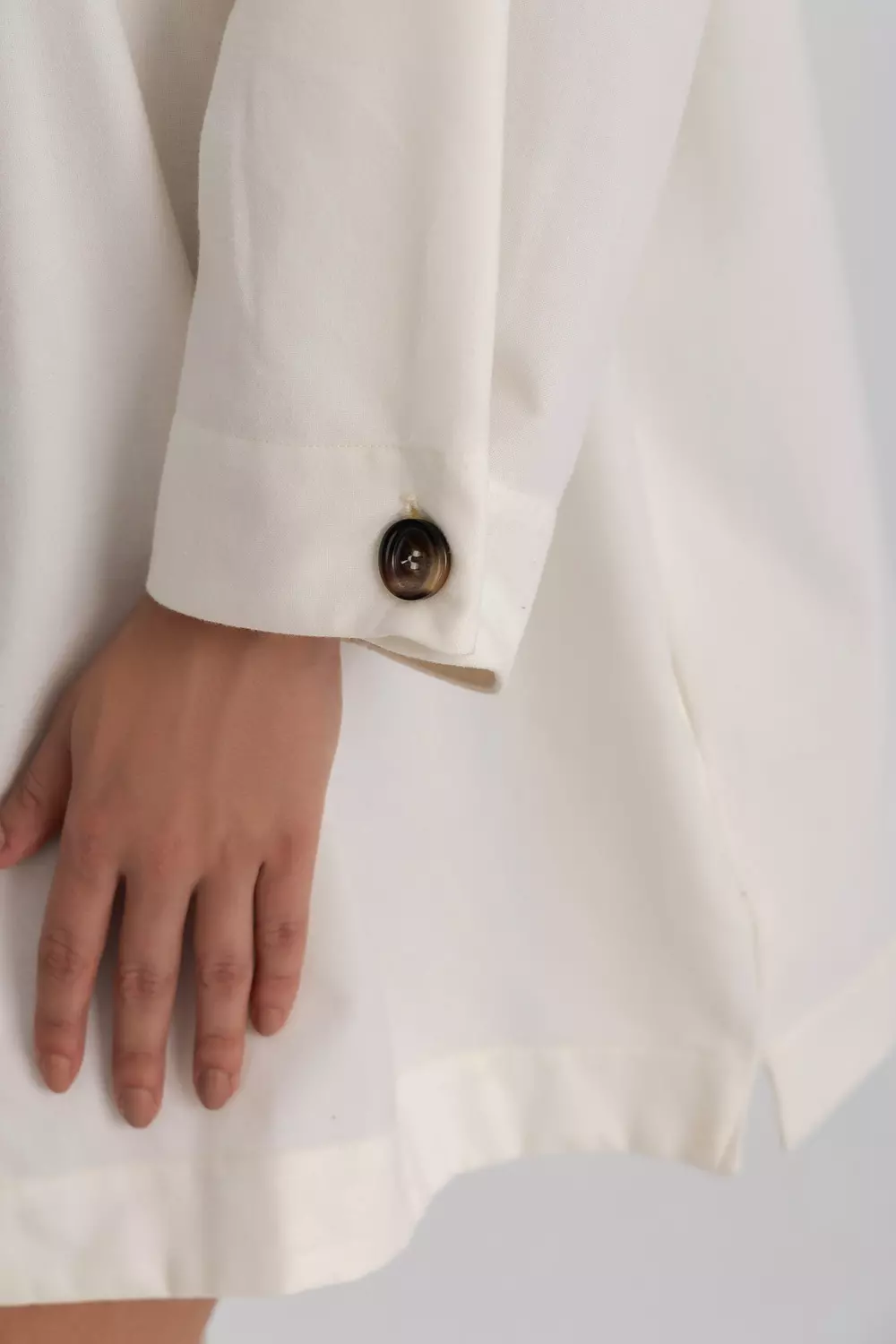 The Pola mini shirt dress - offwhite 1