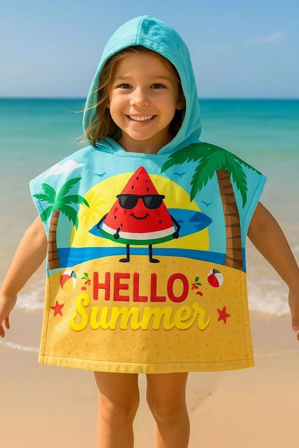 Sea poncho for boys