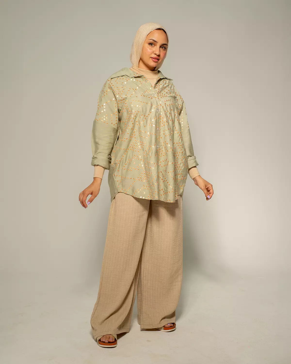 Gleam ease shirt (mint) 3