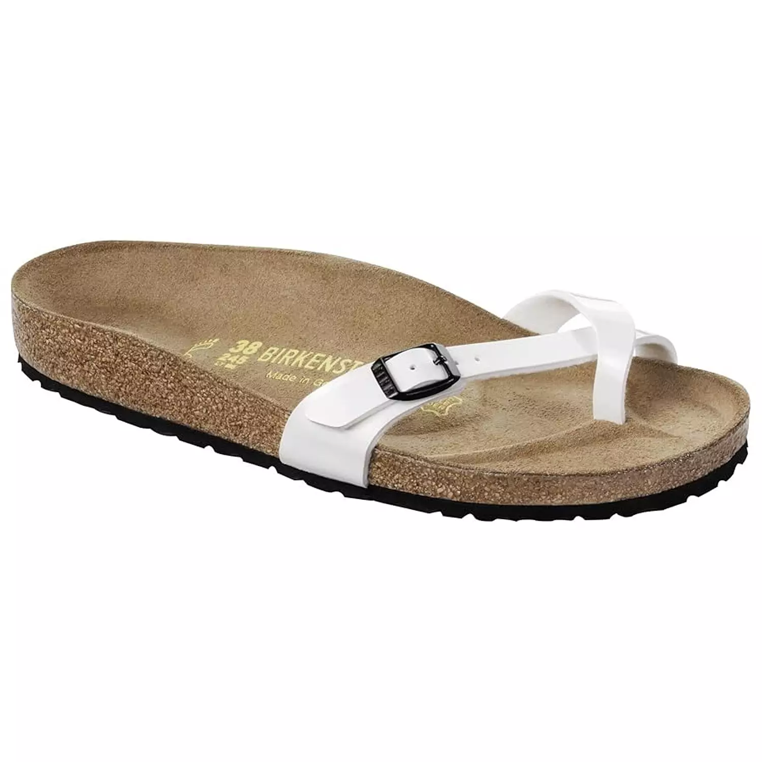 Birkenstock PIAZZA Birko-Flo White Patent image