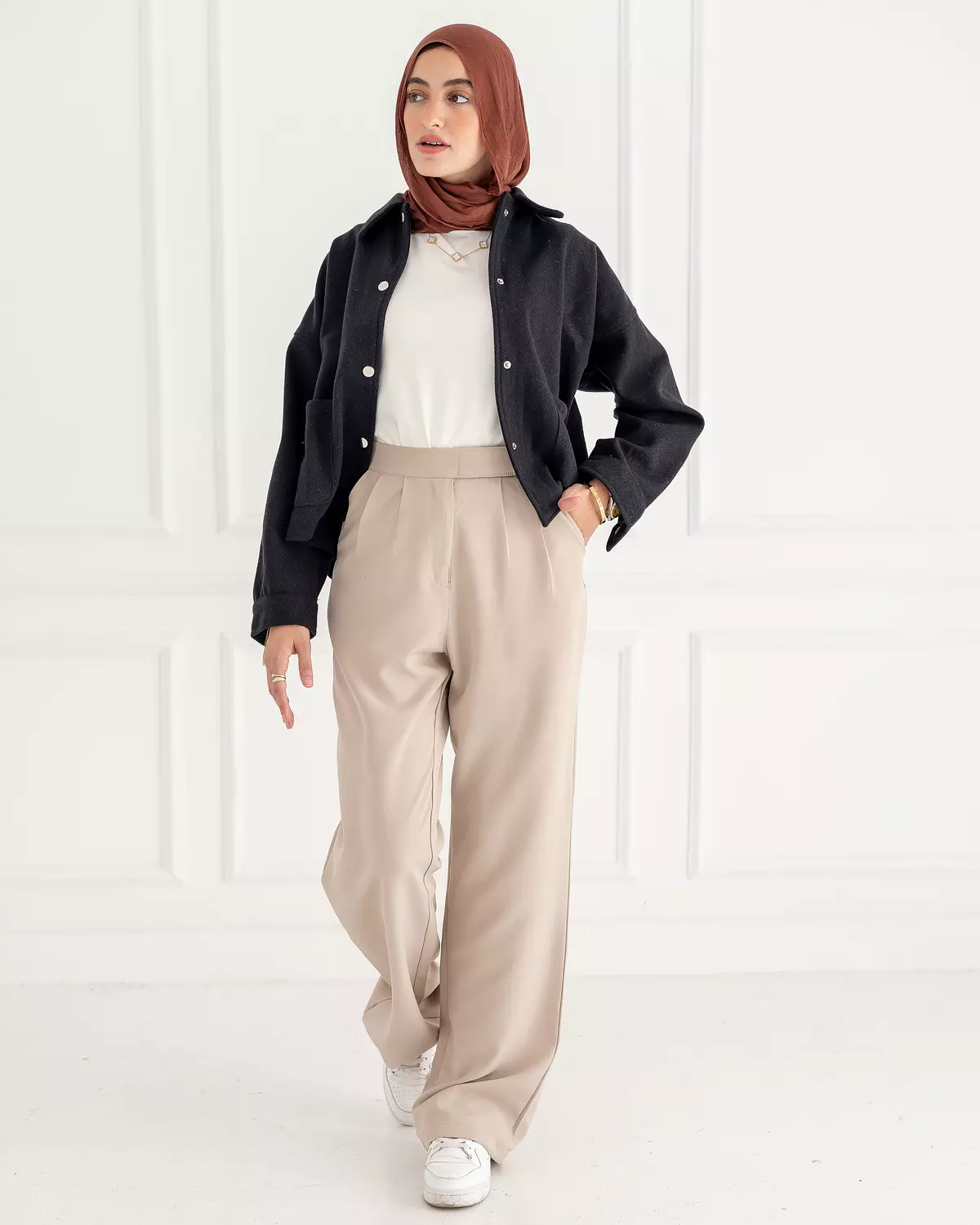 Beige classic pant 2