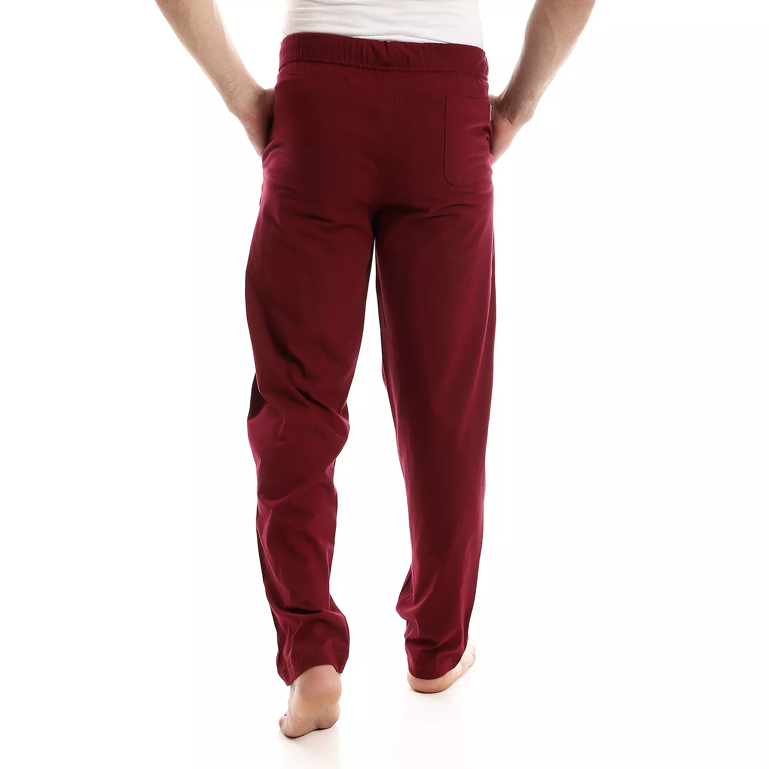 Cotton Plain Pajama Pants - 4040 - Maroon 3