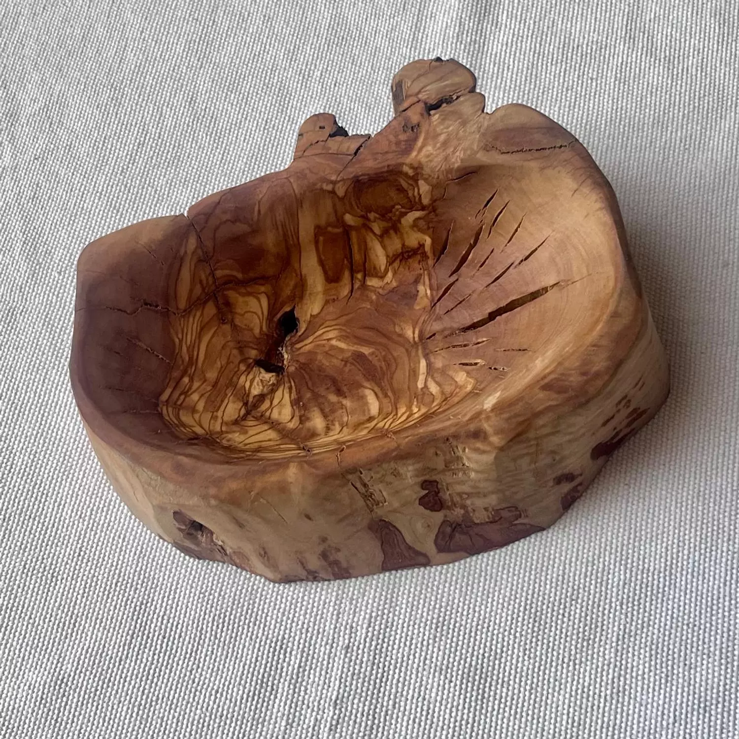 Exotic Olive Wood Serving Bowl image