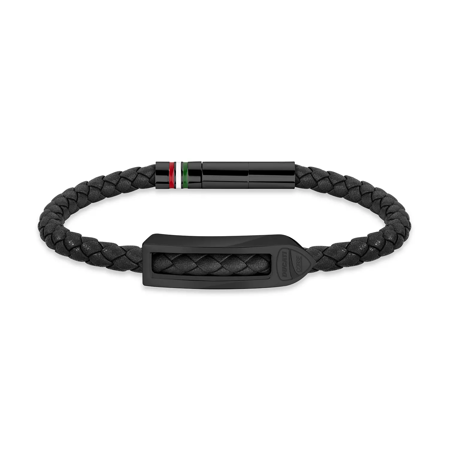 Ducati - DTAGB2137403 - PUNTA BLACK LEATHER WITH IP BLACK BRACELET