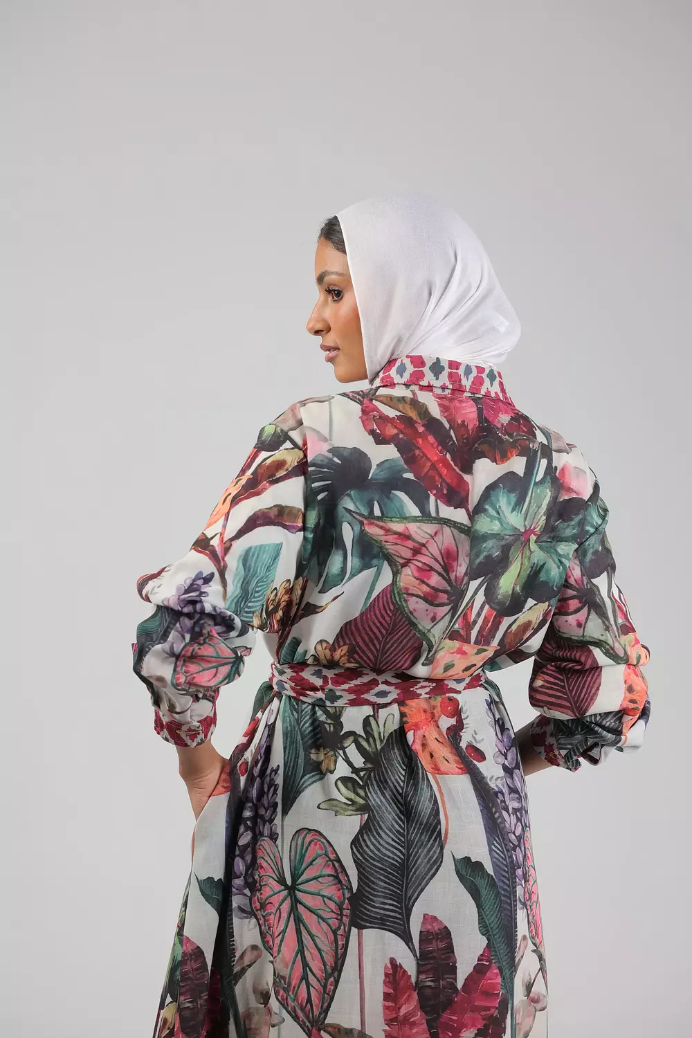 Tropical Linen Dress 3