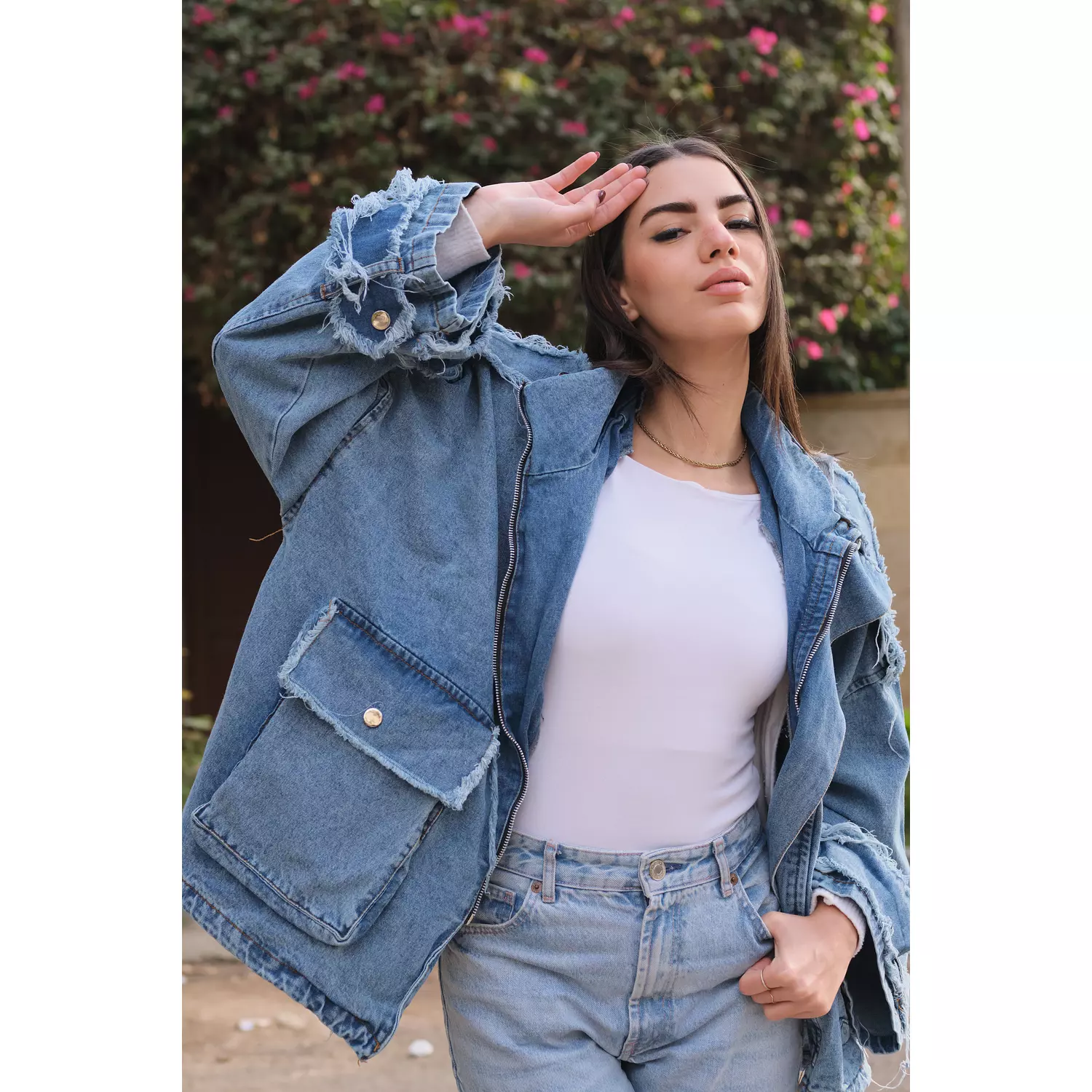 Edgy Denim Jacket hover image