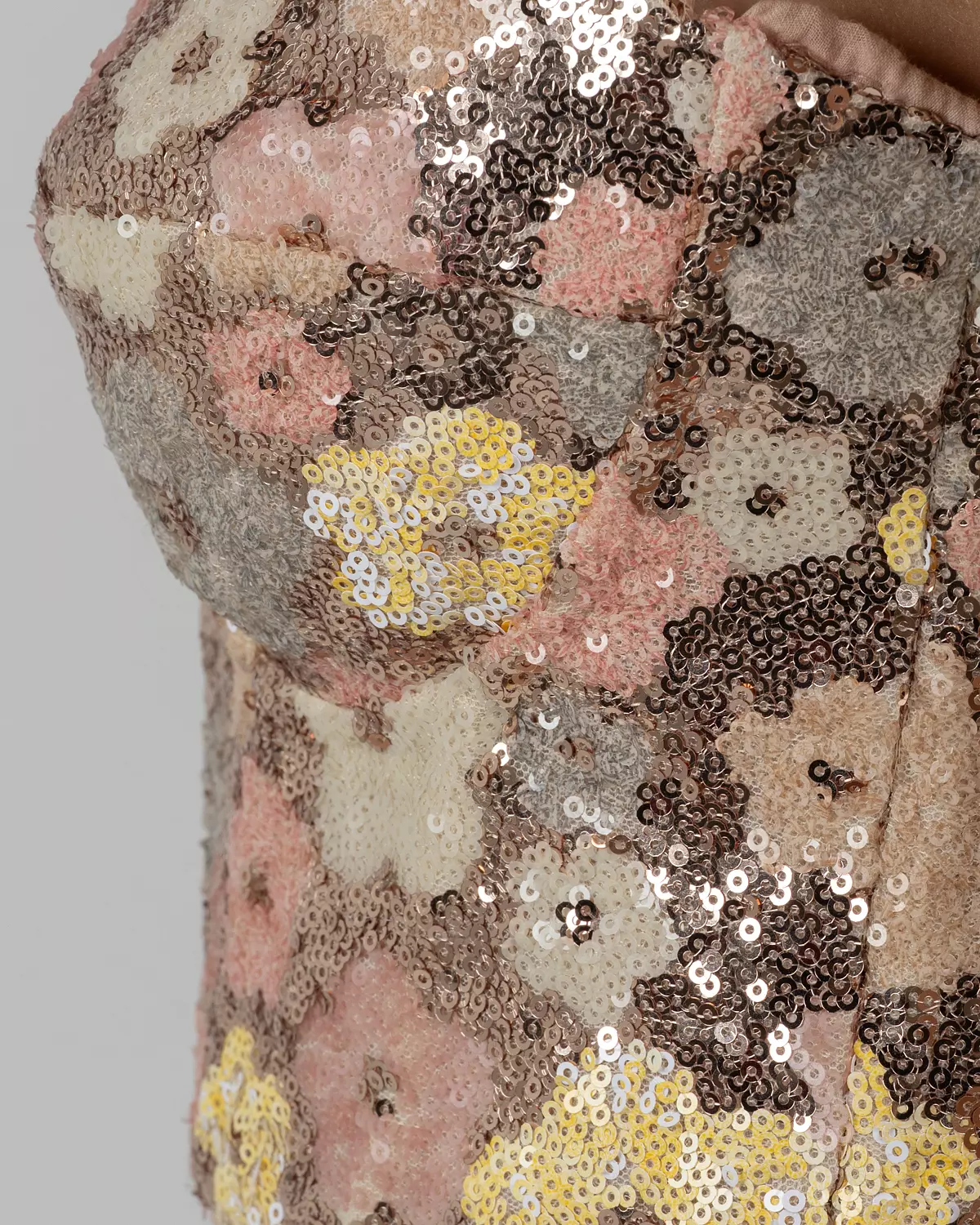 Playful Floral Sequin Bustier Top 10