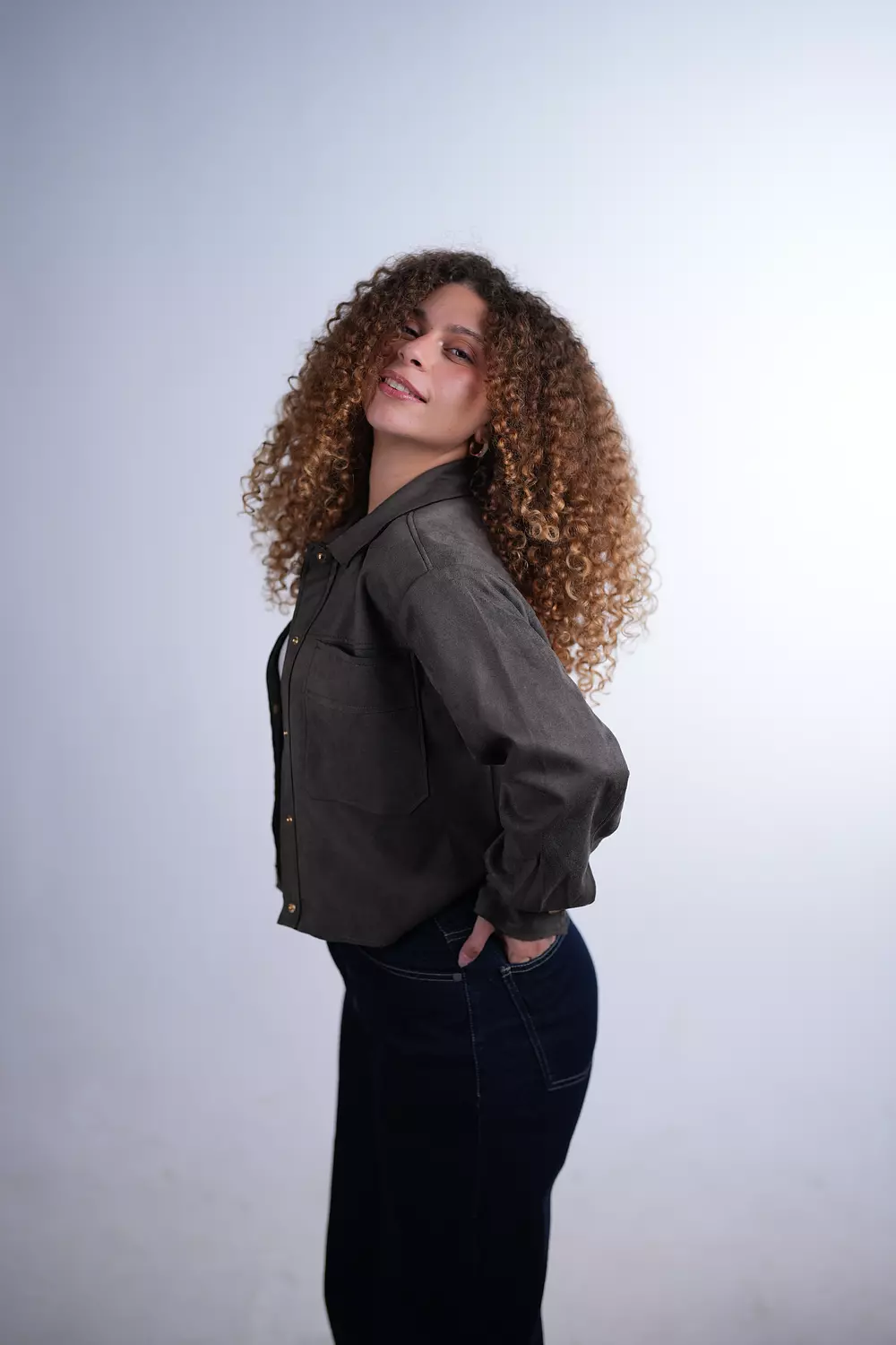 Suede Jacket- Grey  2