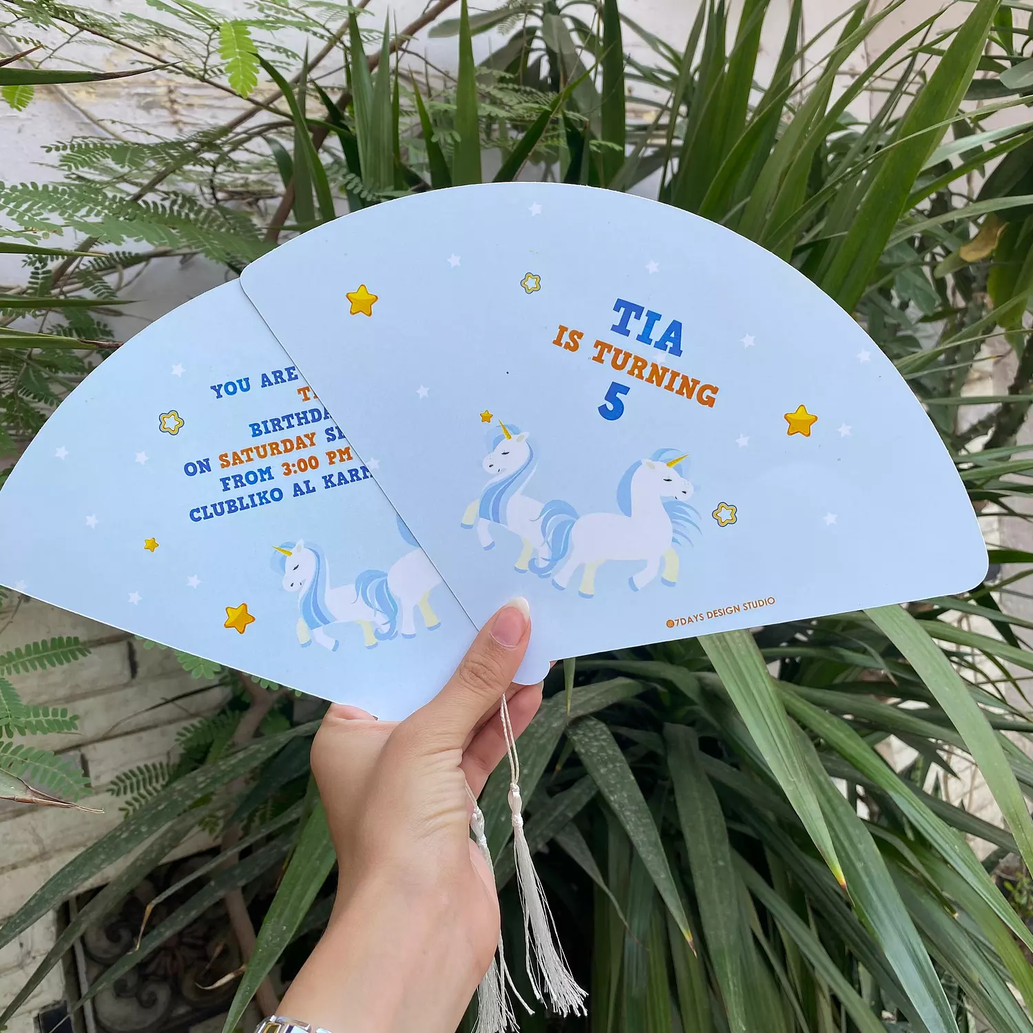 Unicorn Boy Paper Fan  1