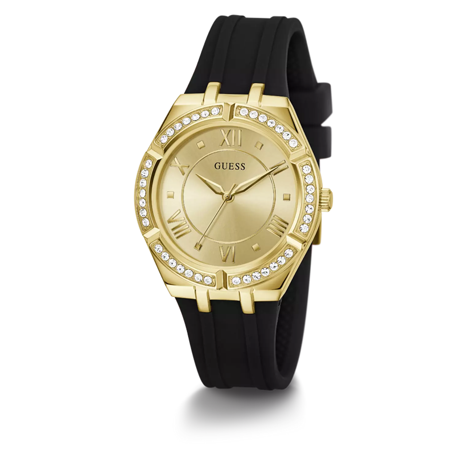 Guess GW0034L1 Ladies Watch Analog Movement Round Shape Black Smooth Silicone Strap 4