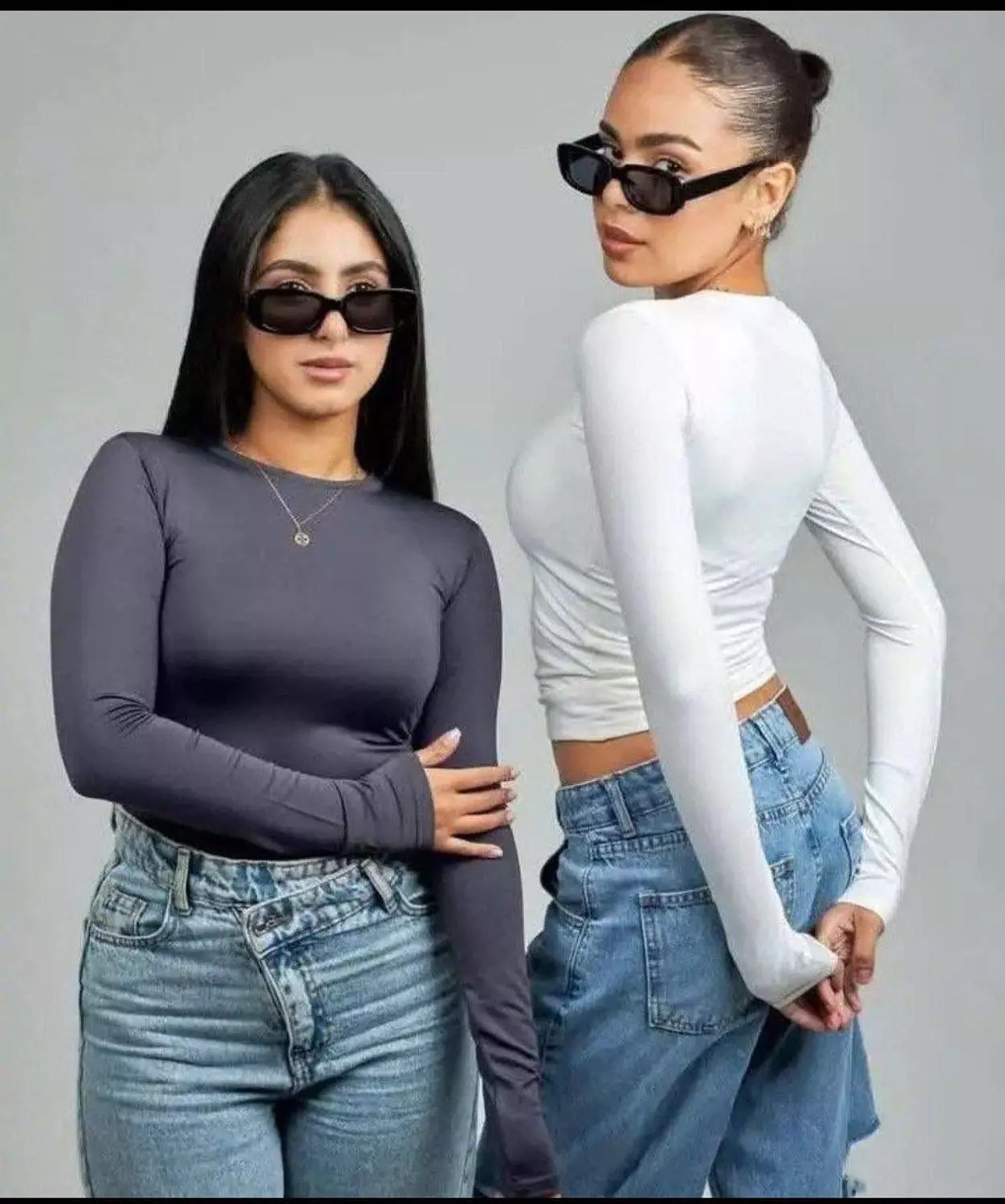 Form-Fitting Long Sleeve Essential Top - Stretchy Comfort for Daily Wear 5