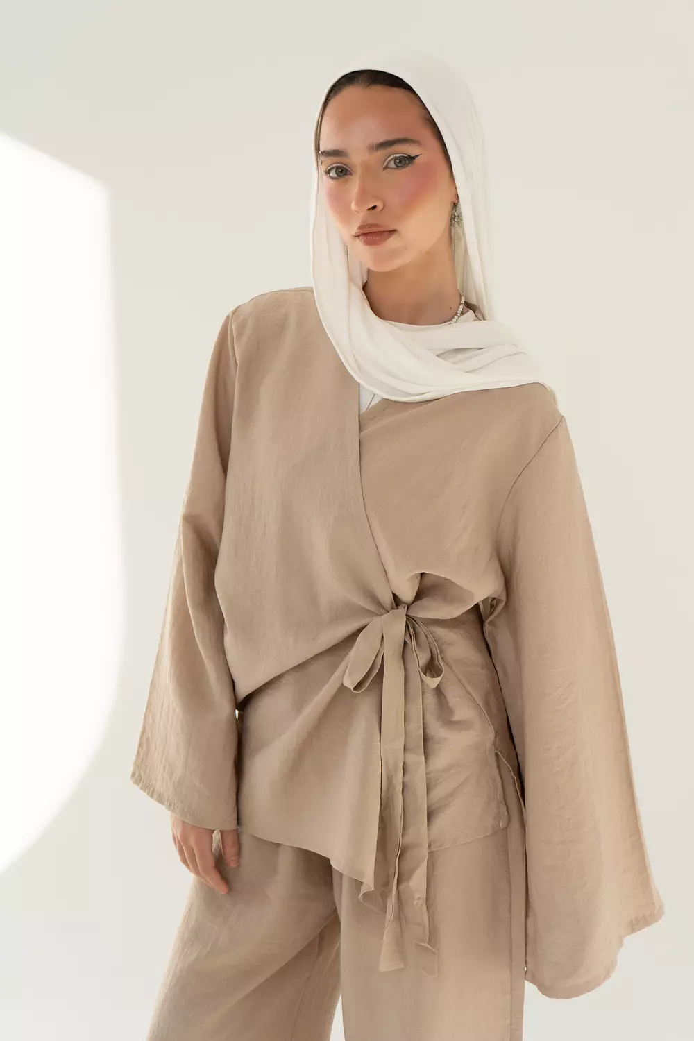 Layal Wrap Set In Café  2