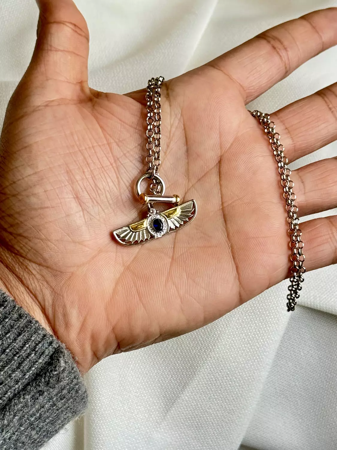 Wings of Isis Necklace (Blue) image