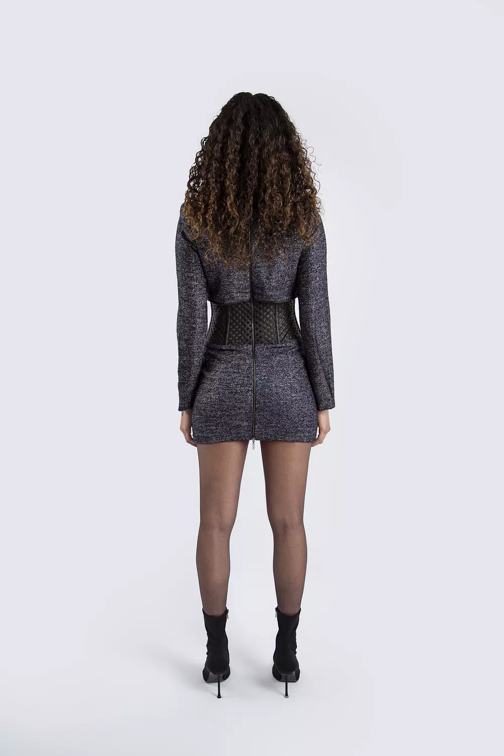 Dark Grey Corset Dress  2