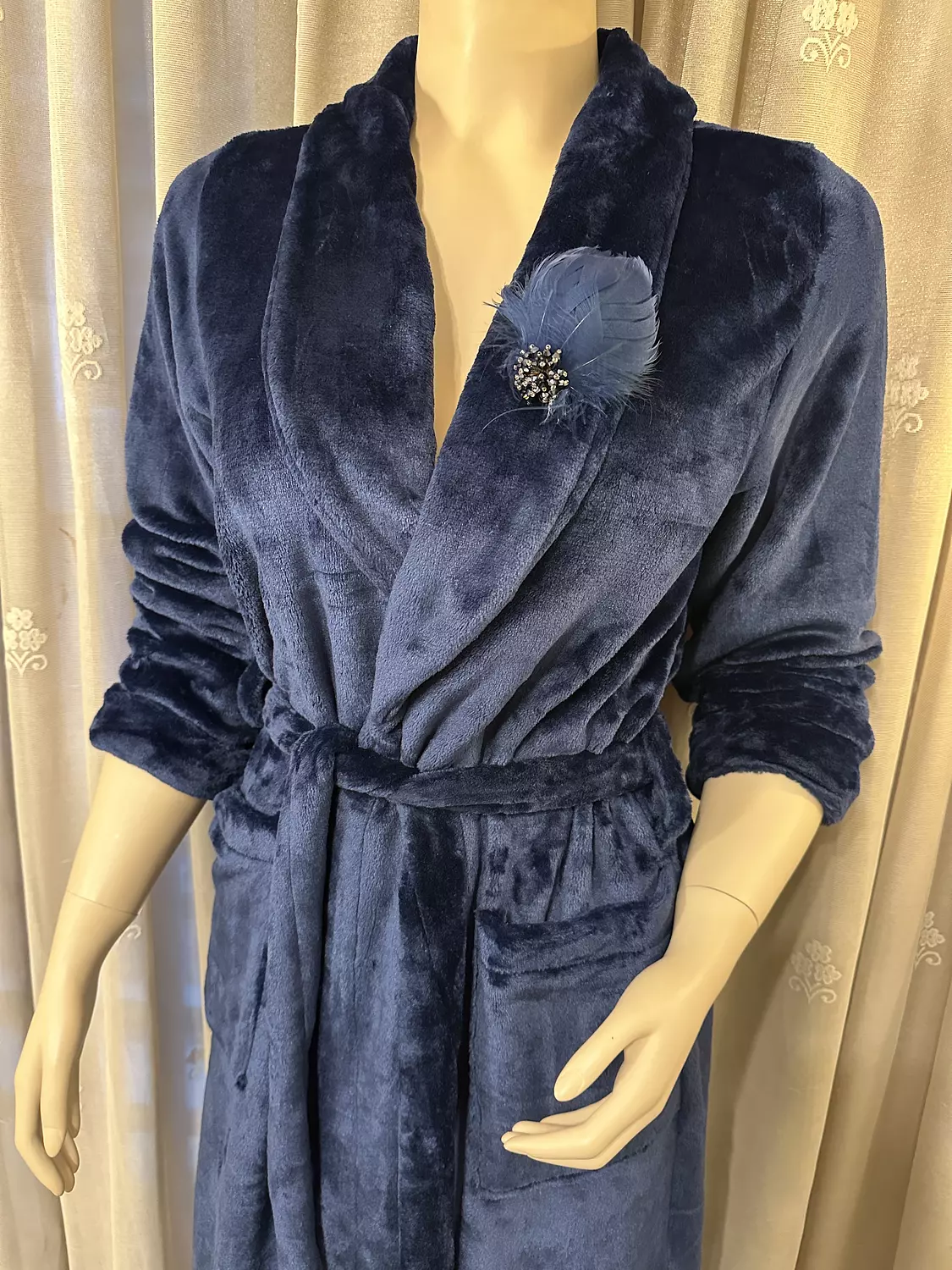 Royal Blue Winter Robe 3