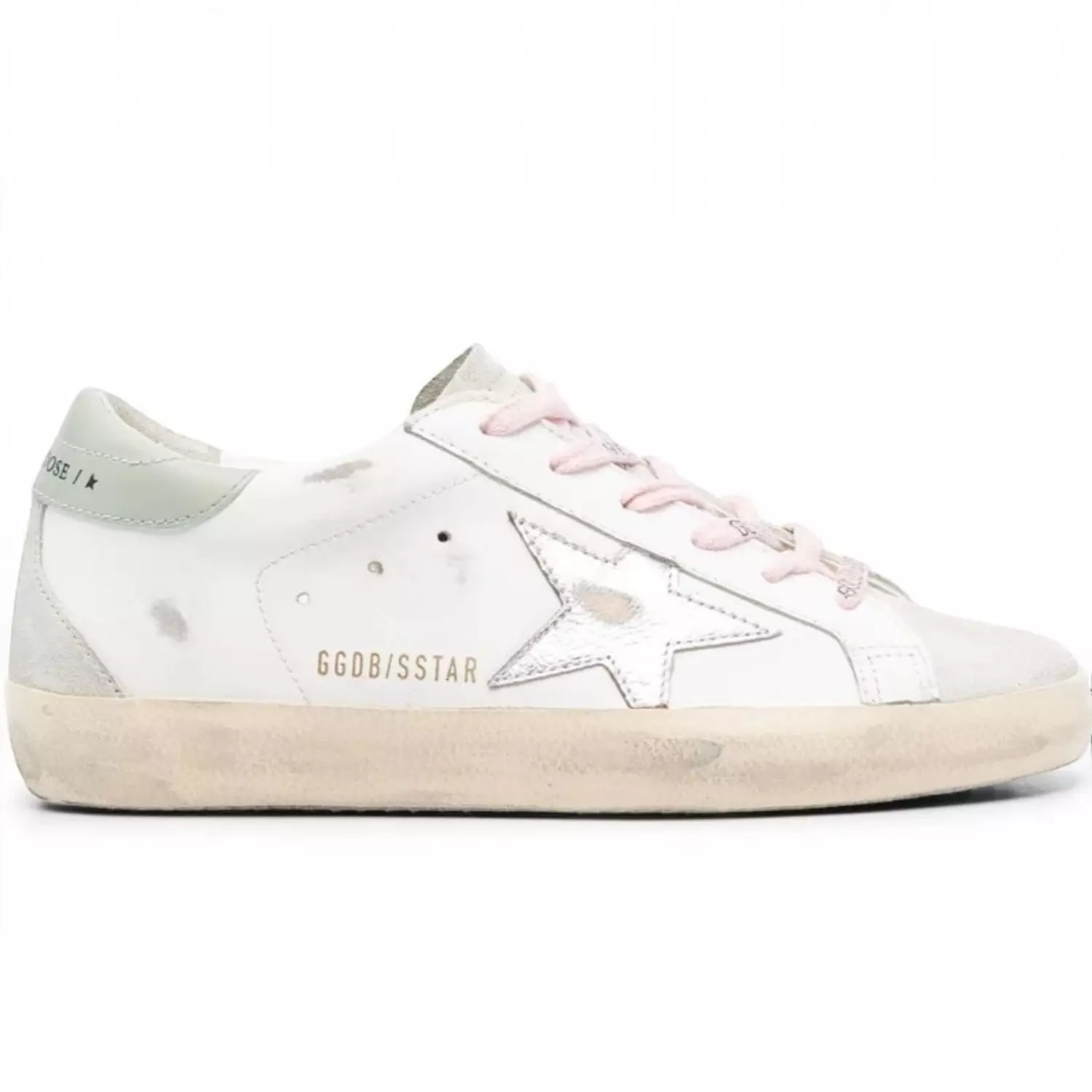 GOLDEN GOOSE SUPER-STAR WHITE ICE SILVER AQUAMARINE image