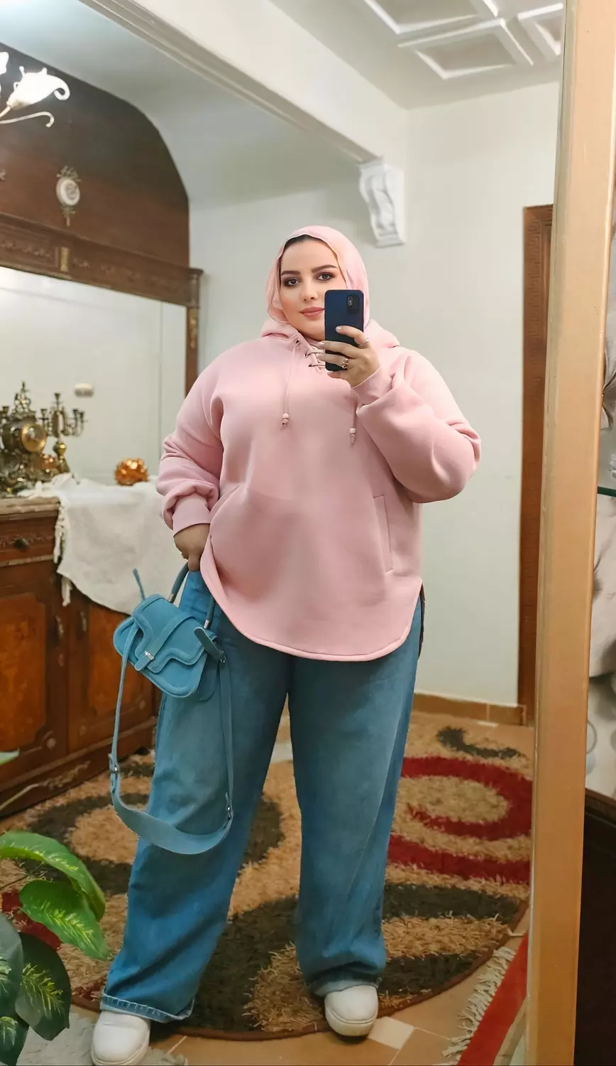 Hoodie with rope ( in pink ) hover image