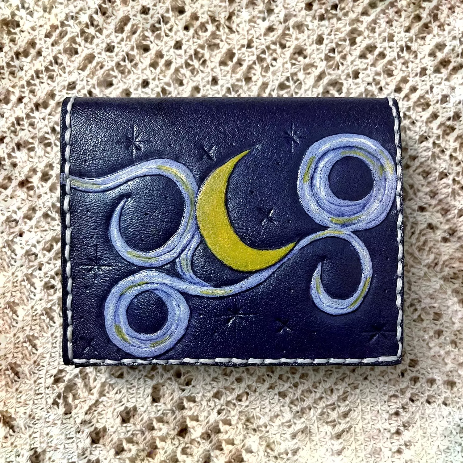 Starry Night folded leather wallet  image