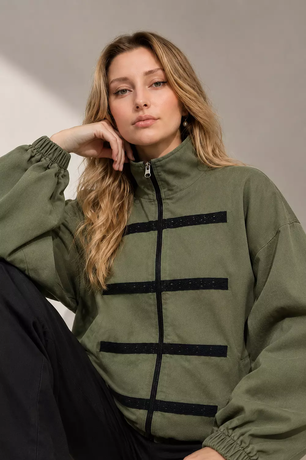 Olive gabarden jacket  1