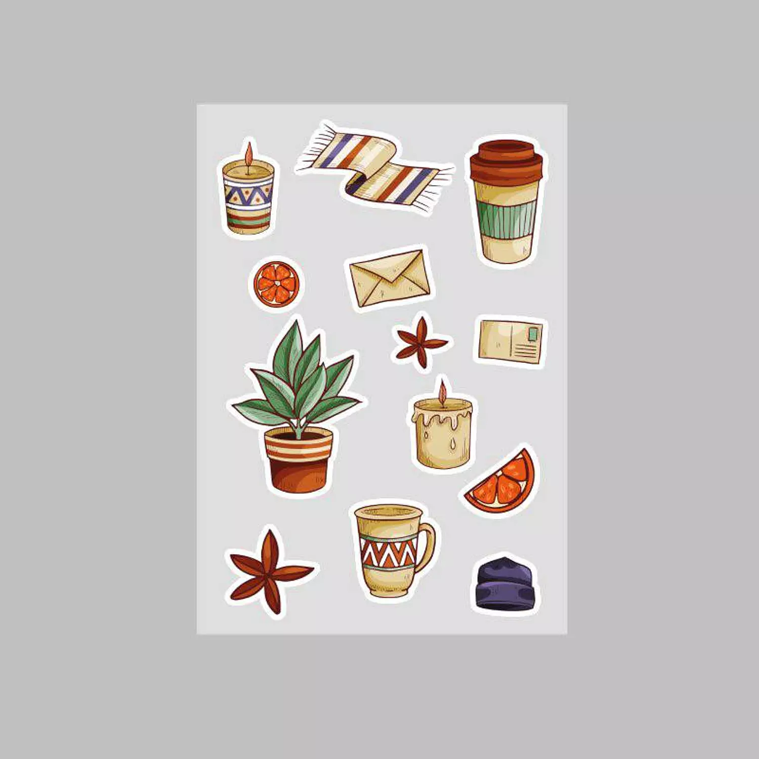 Warm & Cozy Stickers A4 Paper Bundle image