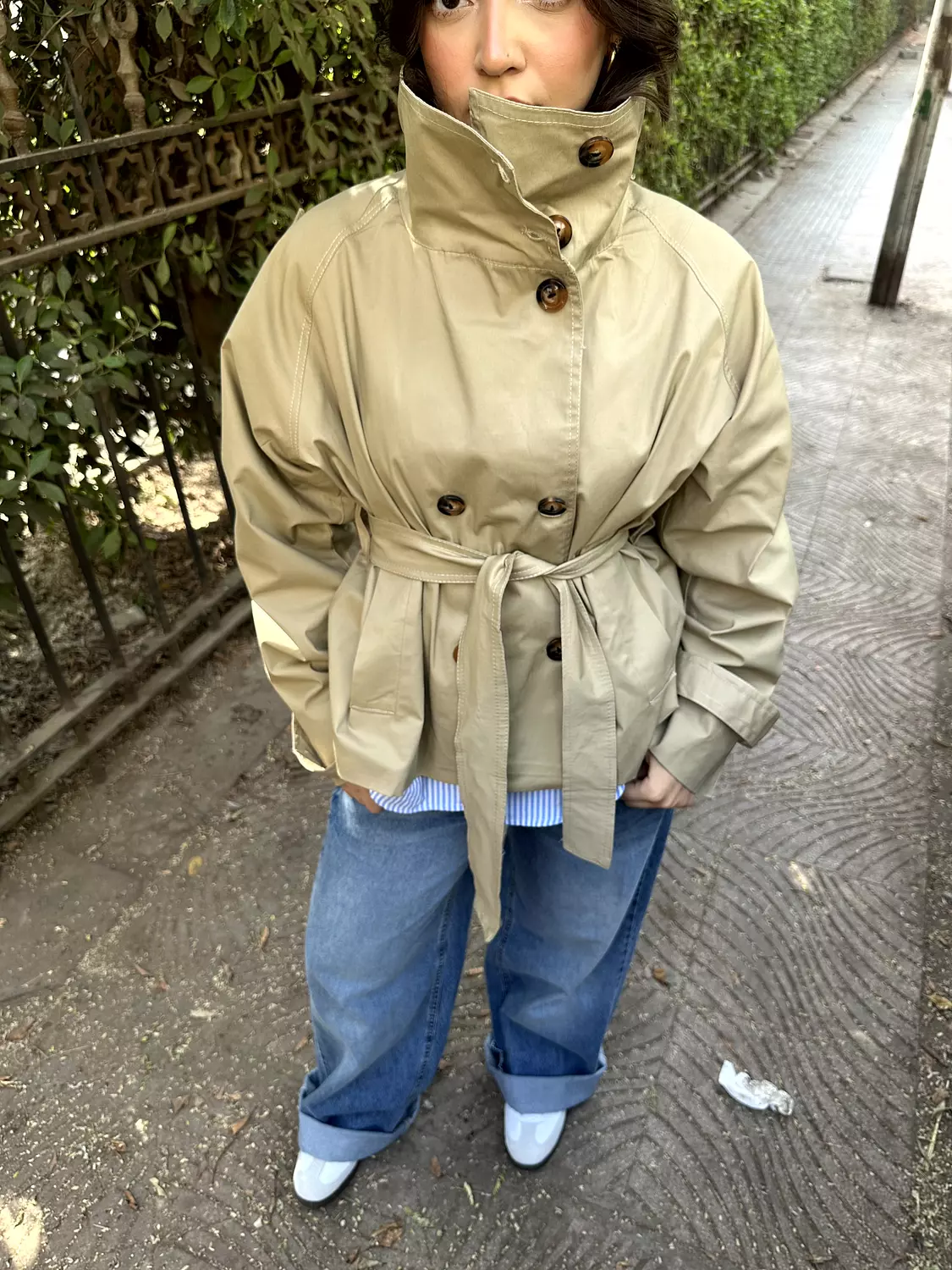 Cropped Trench Coat 11