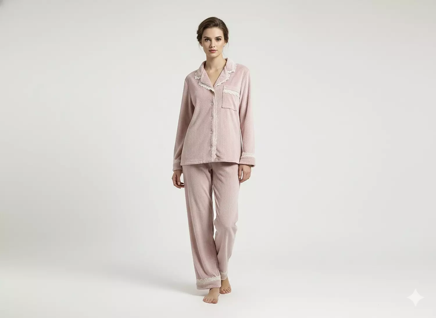 Velvet Rose Jacquard Pajamas 3