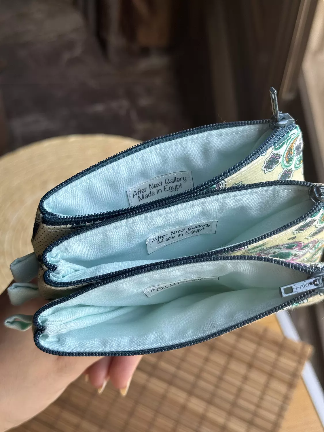 Mehndi Teal Keychain Wallet 1