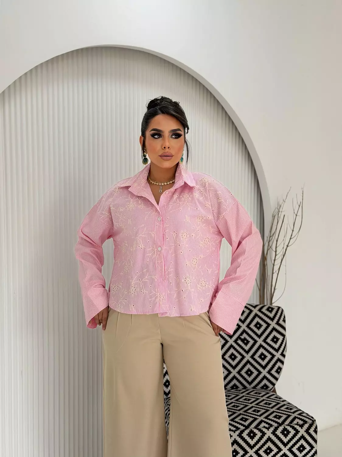 Floral Embroidered Shirt 6