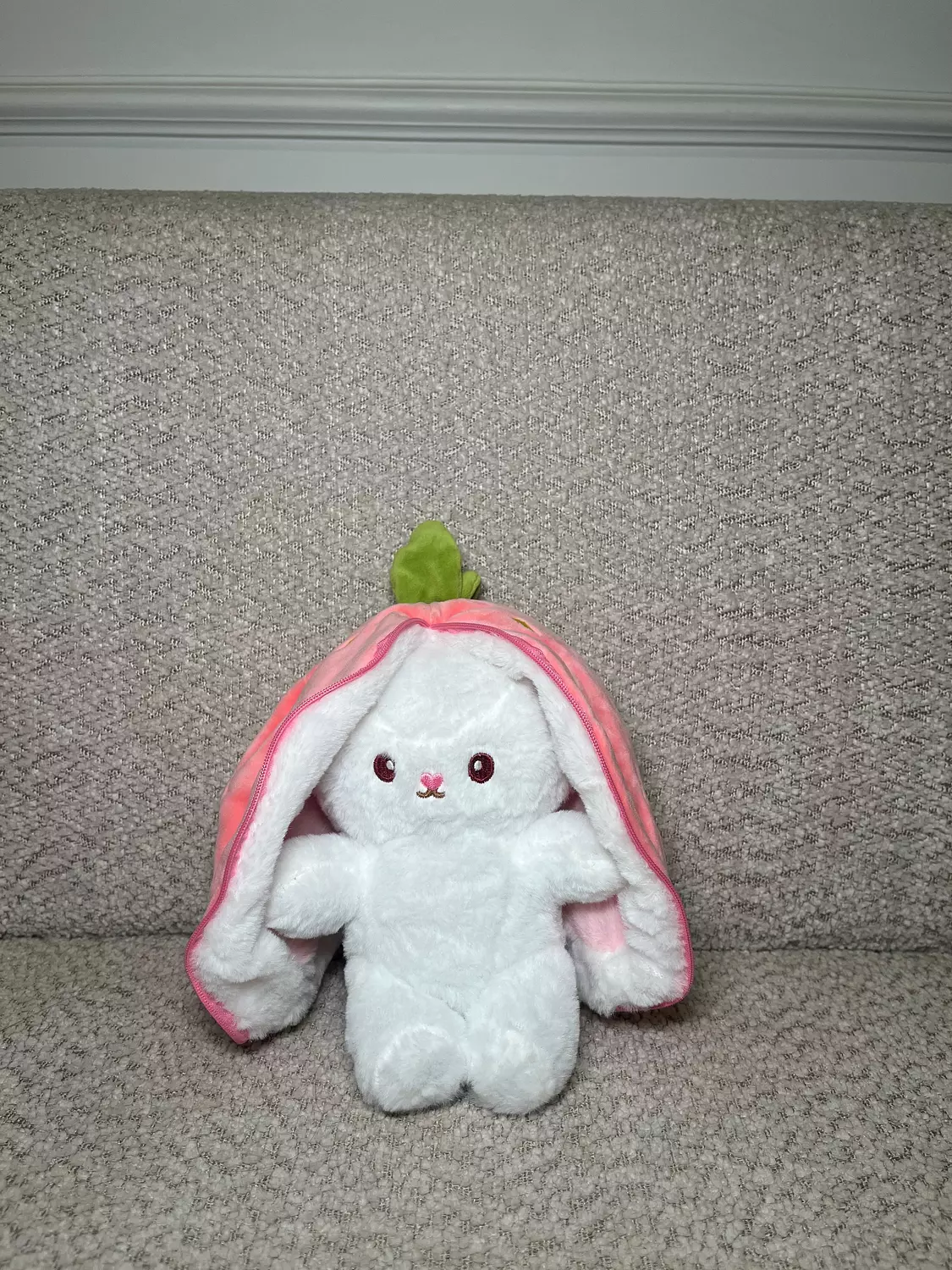 Strawberry rabbit teddy bear  image