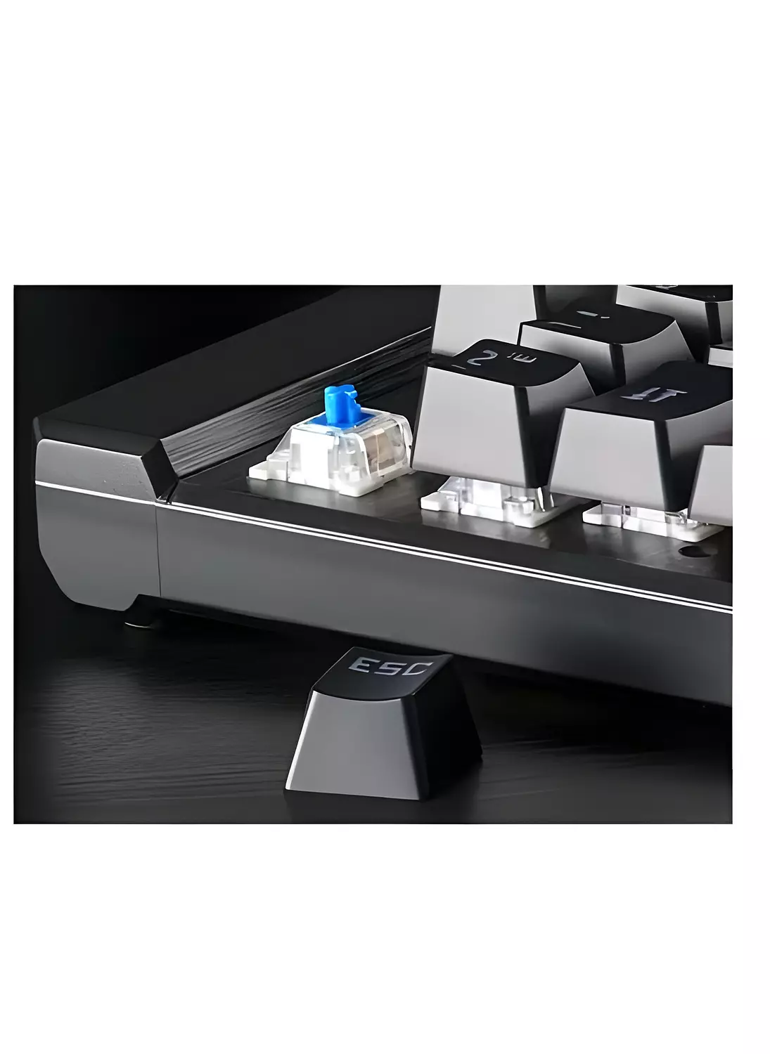 SVEN KB-G9500 Gaming Keyboard - Wireless Programmable, LED Backlight, Blue Switches, Durable Detachable Wrist Rest - Black 4