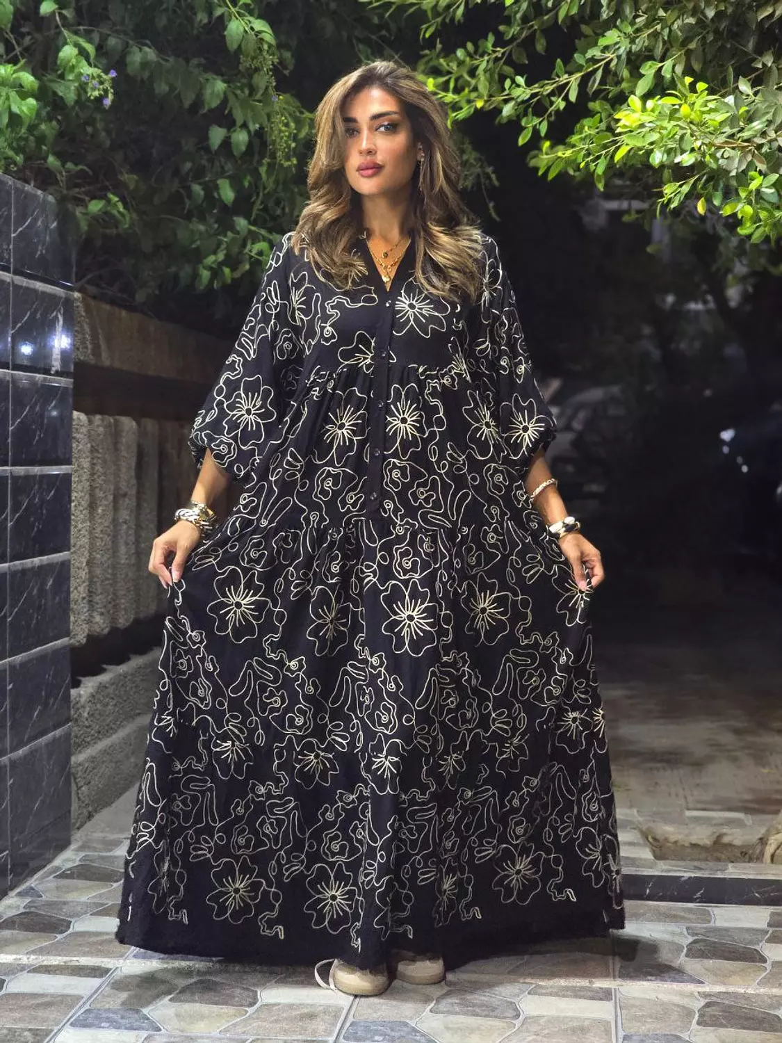 Black Embroidery Dress image