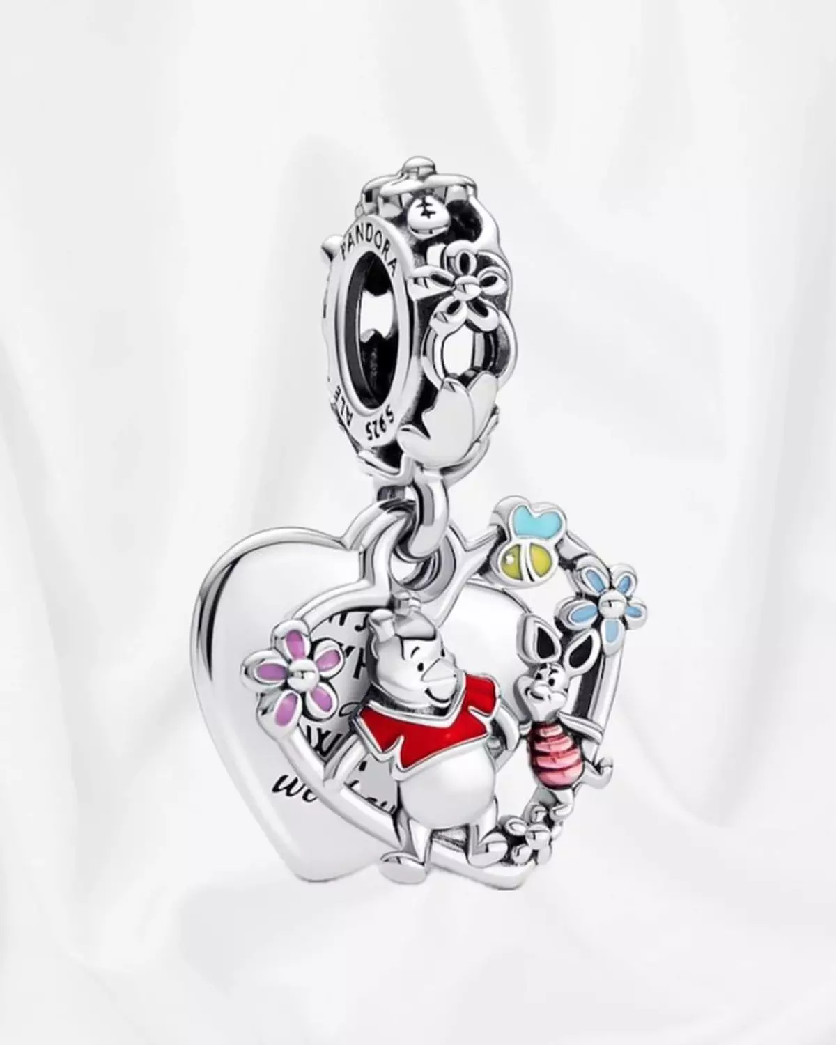 Disney Winnie the Pooh & Piglet Double Dangle Charm image