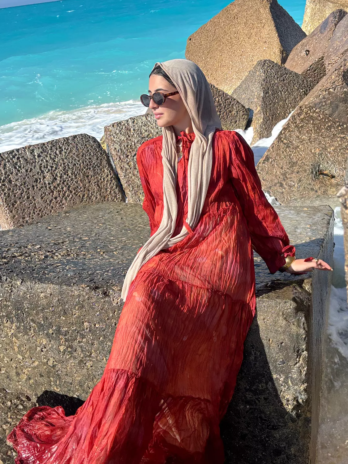 Red Belle Maxi dress 3