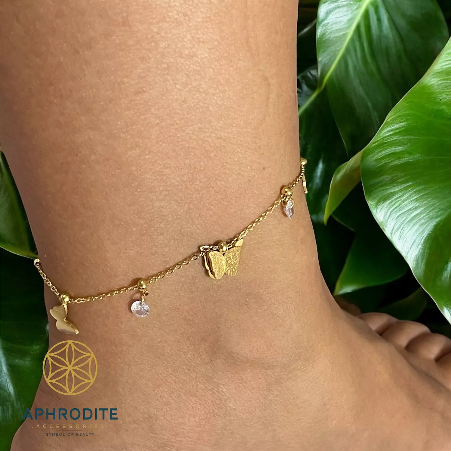 Golden Flutter Anklet hover image