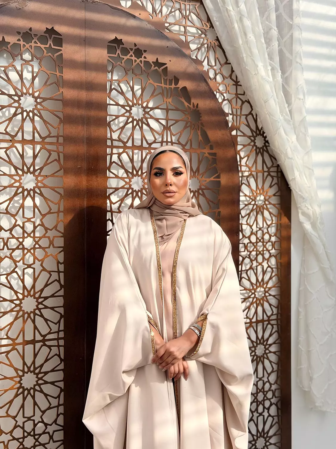 The Mawada Kuftan In Cream hover image