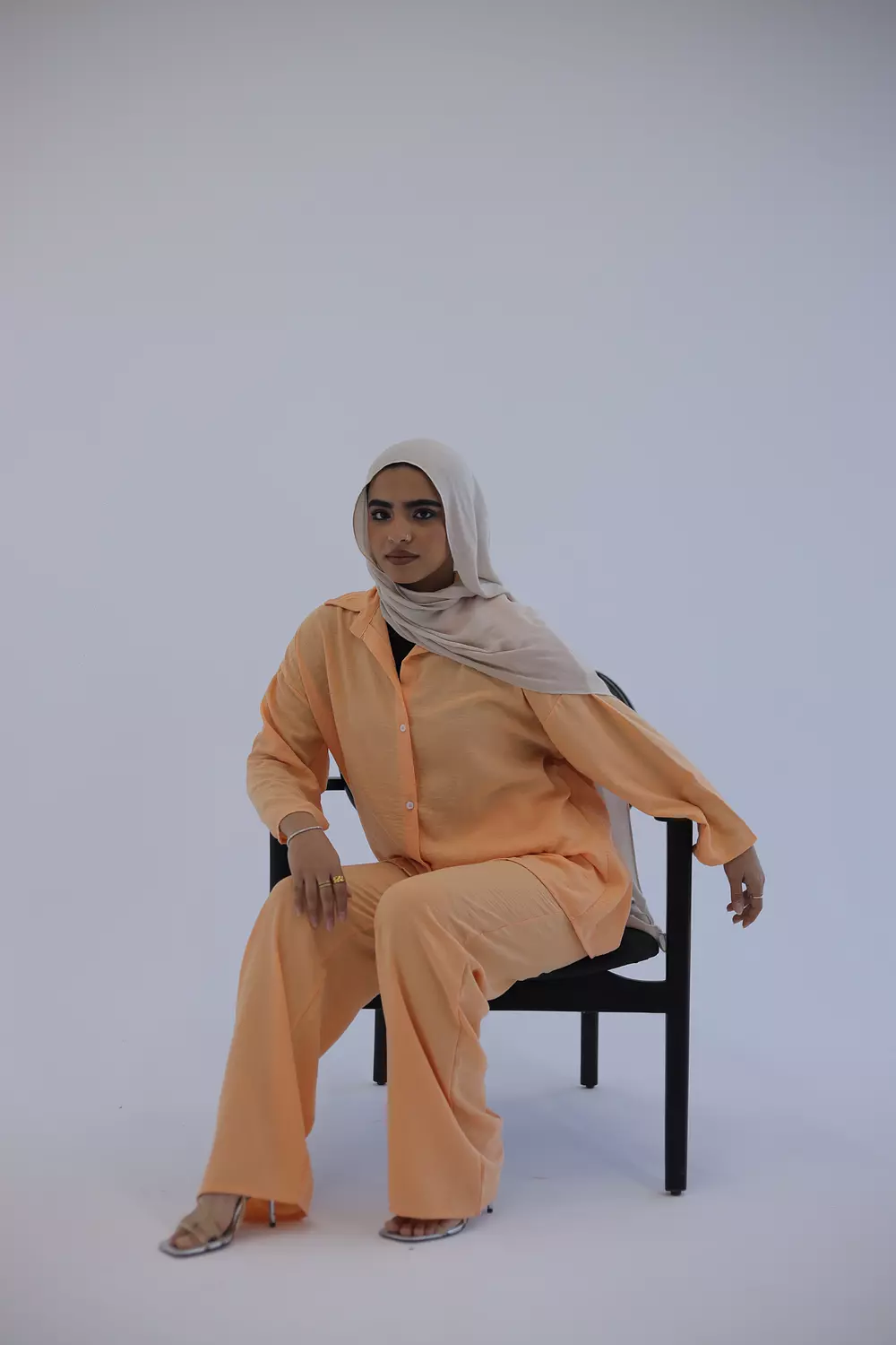 Orange linen suit 2