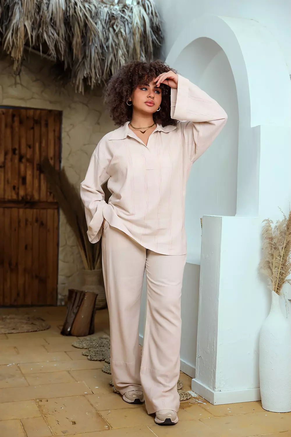 Linen stripped suit 4