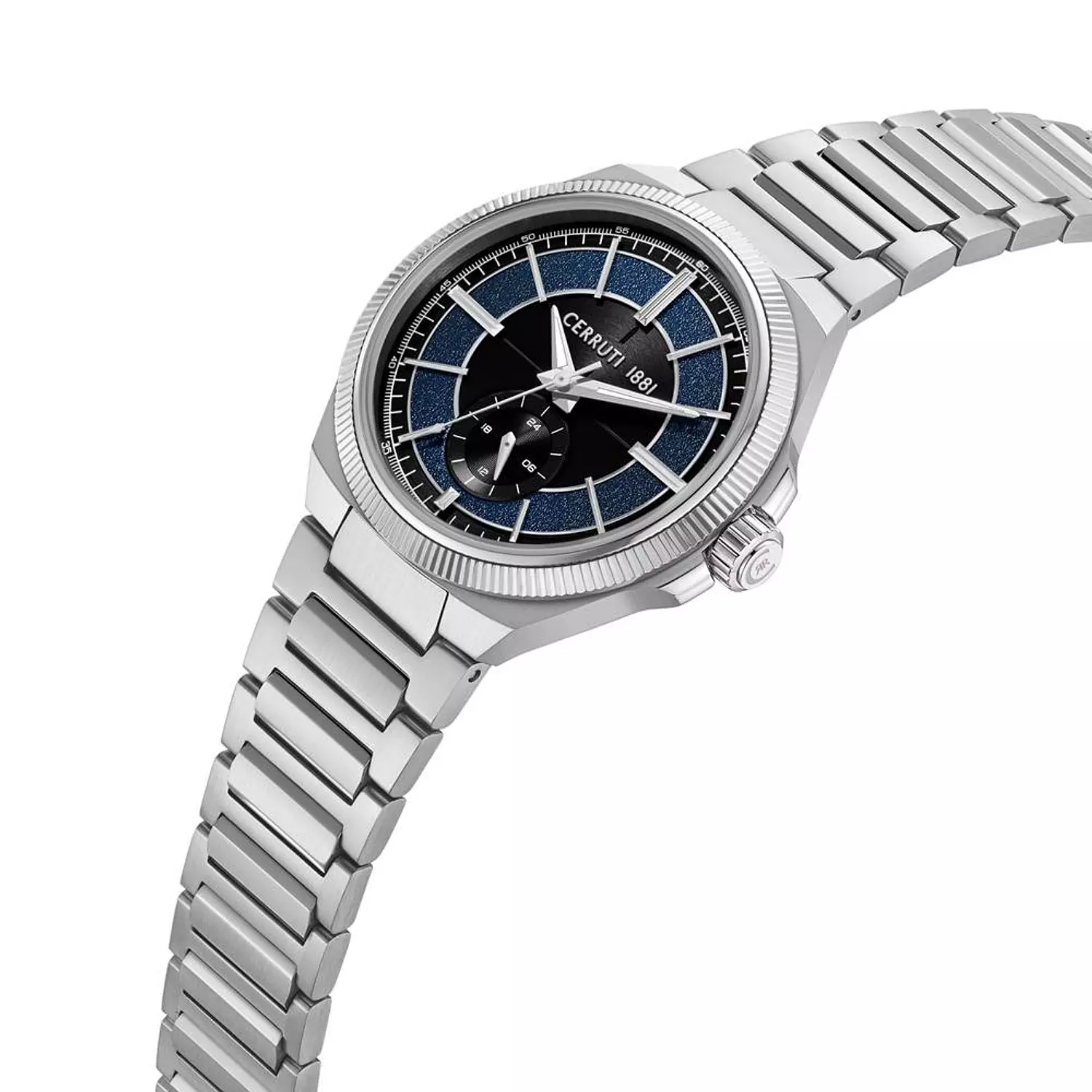 Cerruti 1881 Blue Dual-Time Steel Watch CIWGK0084401 1