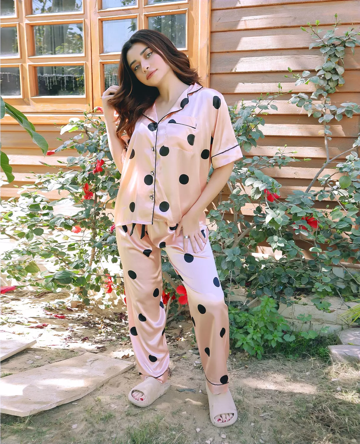 Polka Dot Satin Pajama 15