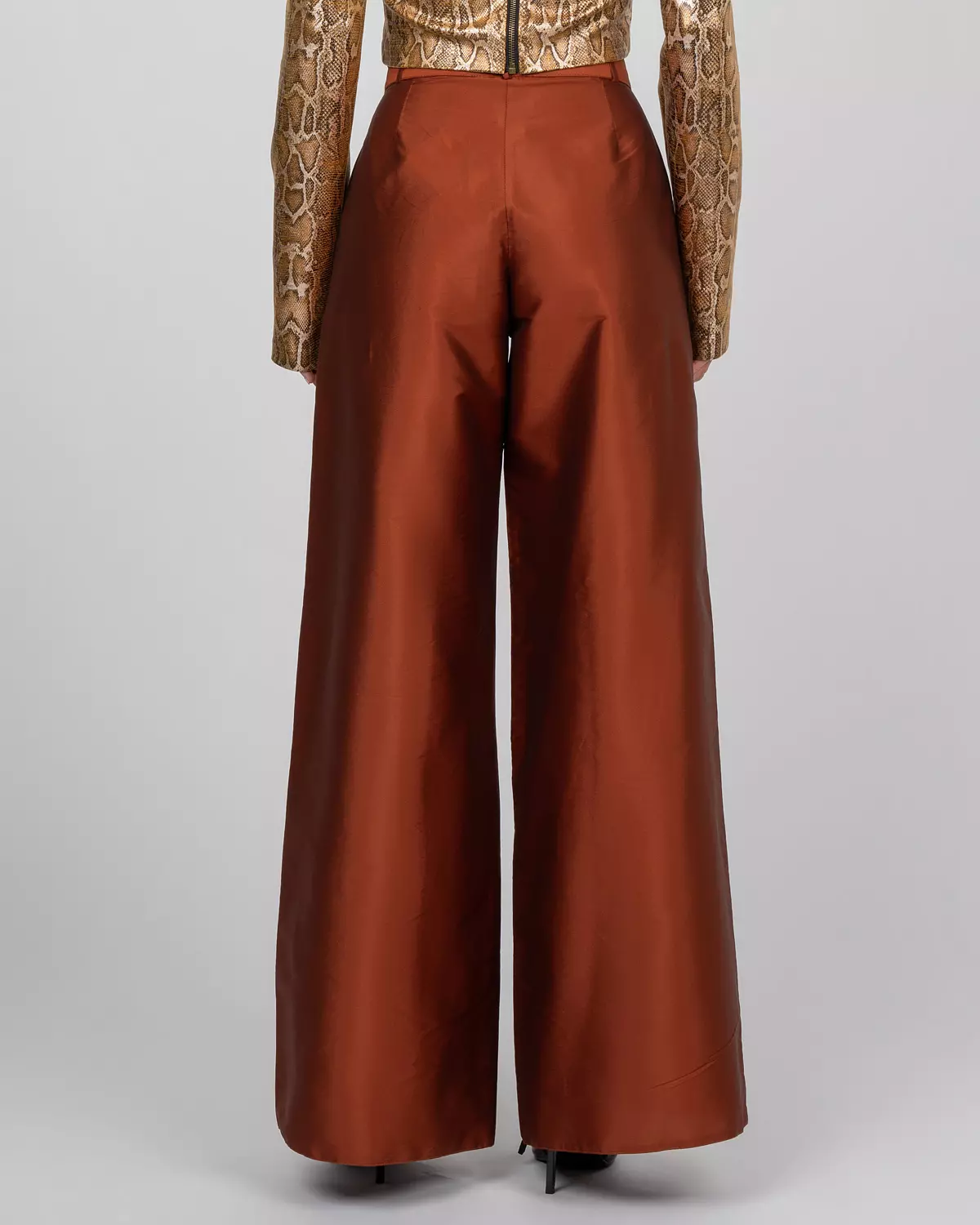 Copper Wide-Leg Trousers 2