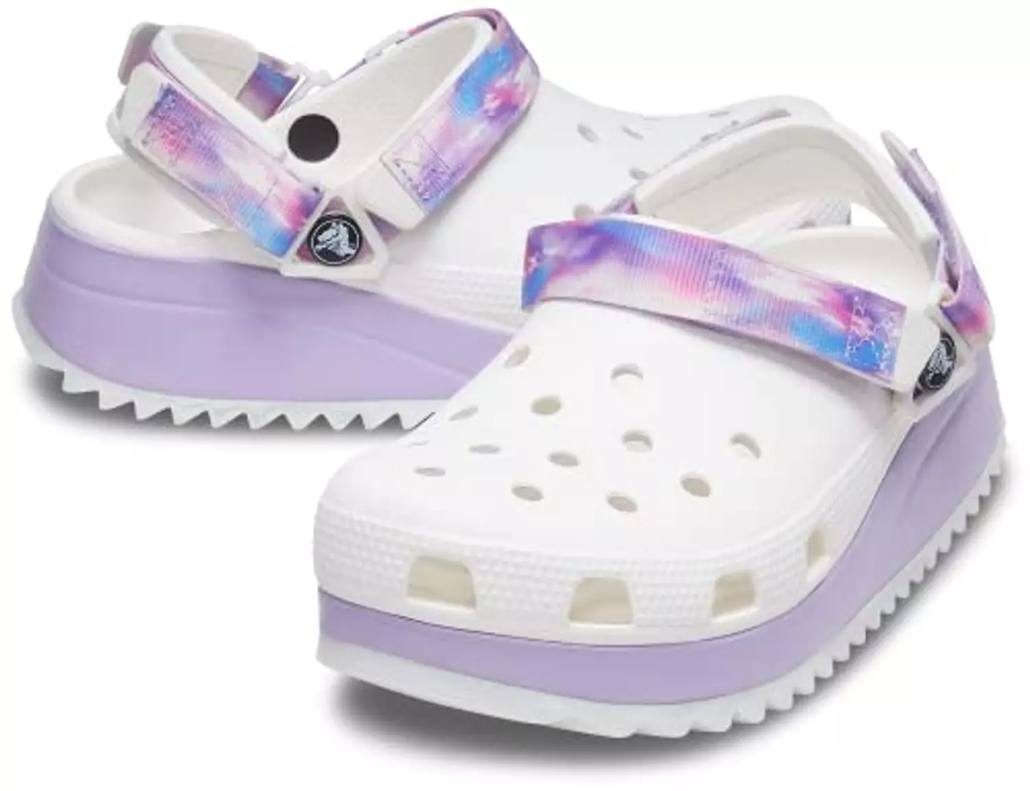 Crocs Classic Hiker Clog Women White x Purple  1
