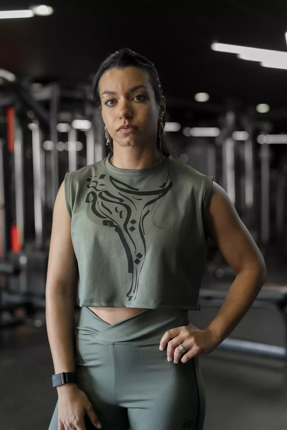 HURRA'S OLIVE SPORTY TOP - انتي و كفى  image