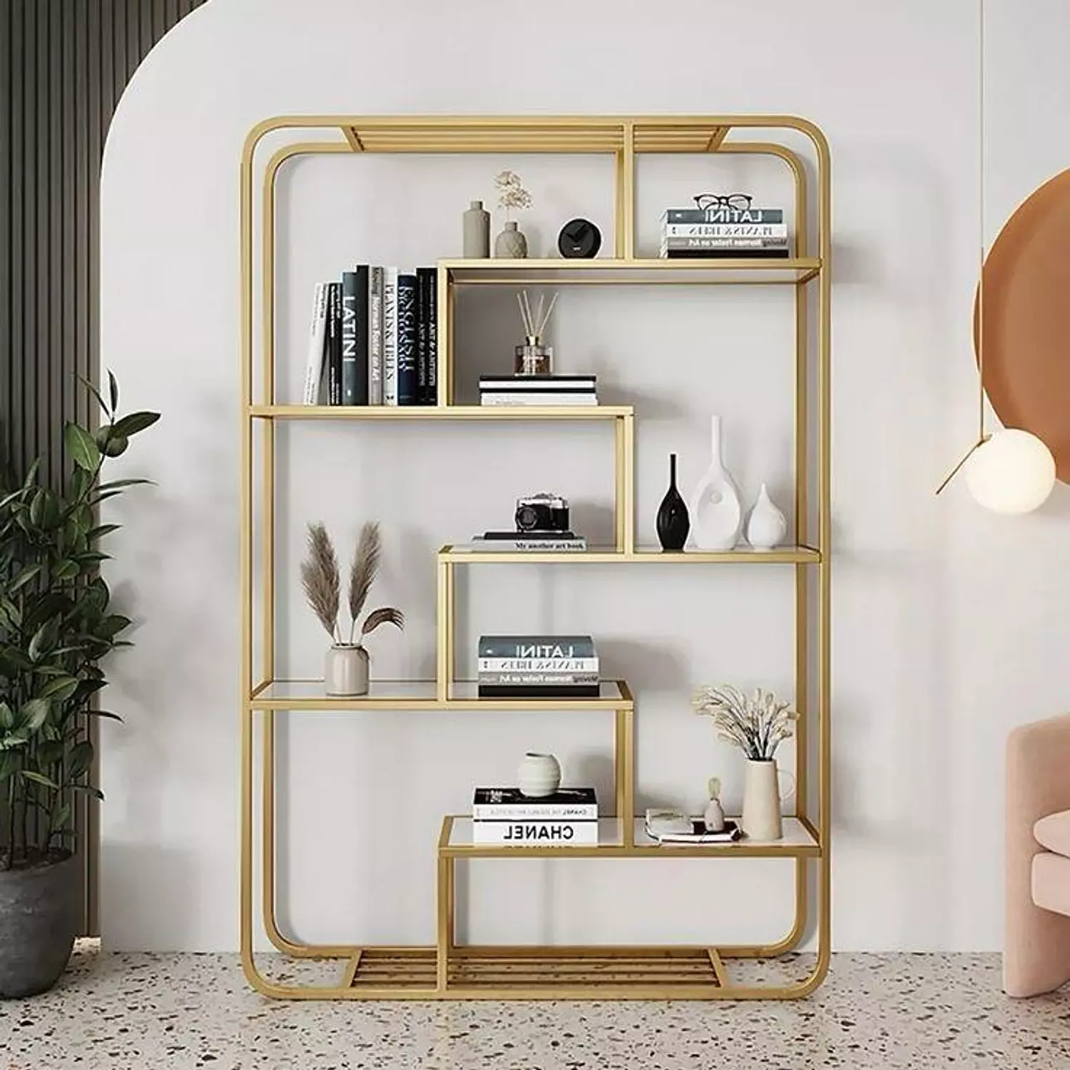  display unit with glass shelves hover image