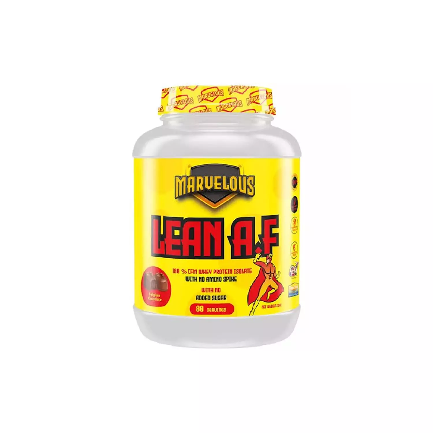 <p style="text-align: center"><span style="color: rgb(0, 0, 0)"><strong>Marvelous Nutrition Lean A.F 100% Whey Protein Isolate 2kg (80 Servings)</strong></span></p>