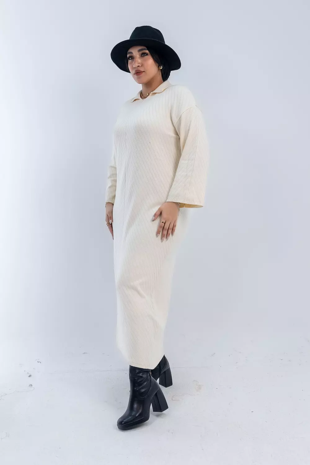 Soft Knit Collar Dress 5