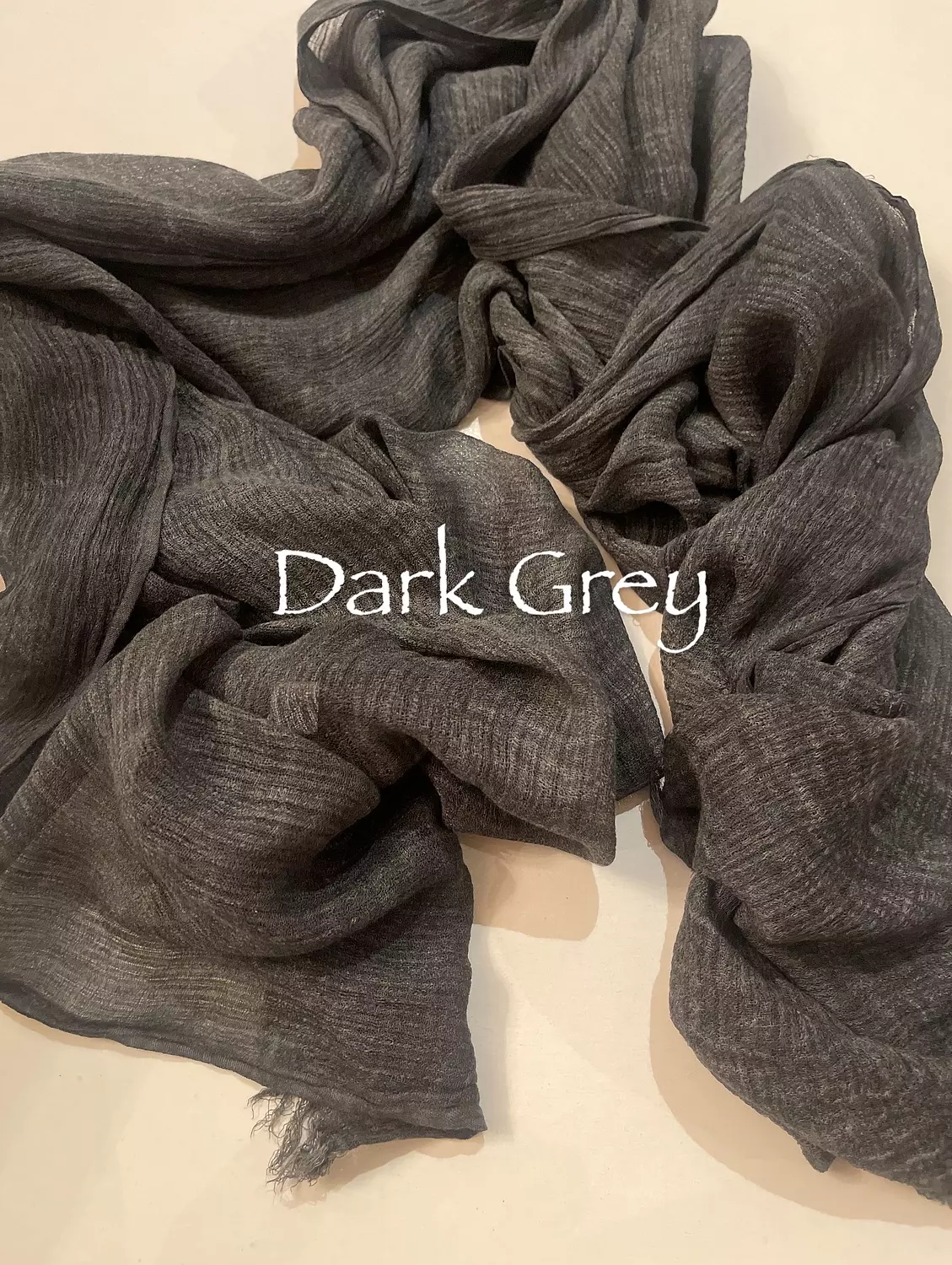 Dark Grey Ruffled Cotton image