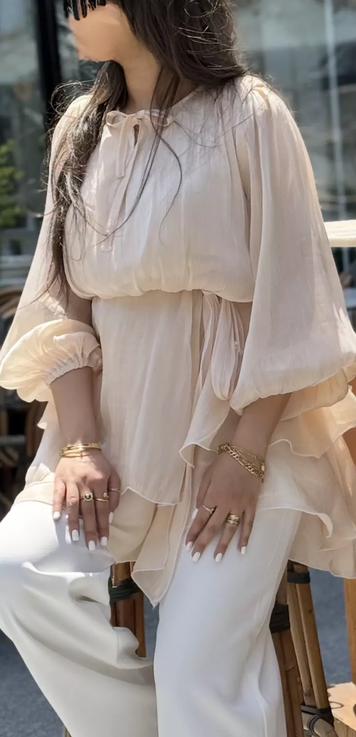 BEIGE ELEGANT BLOUSE 5